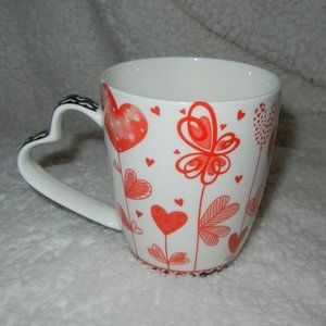 Adorable Heart Flowers Valentine's Day coffee mug Tea NWOB